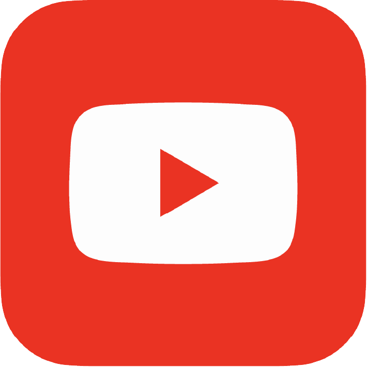 Logo di YouTube con sfondo rosso e un’icona di riproduzione bianca al centro.