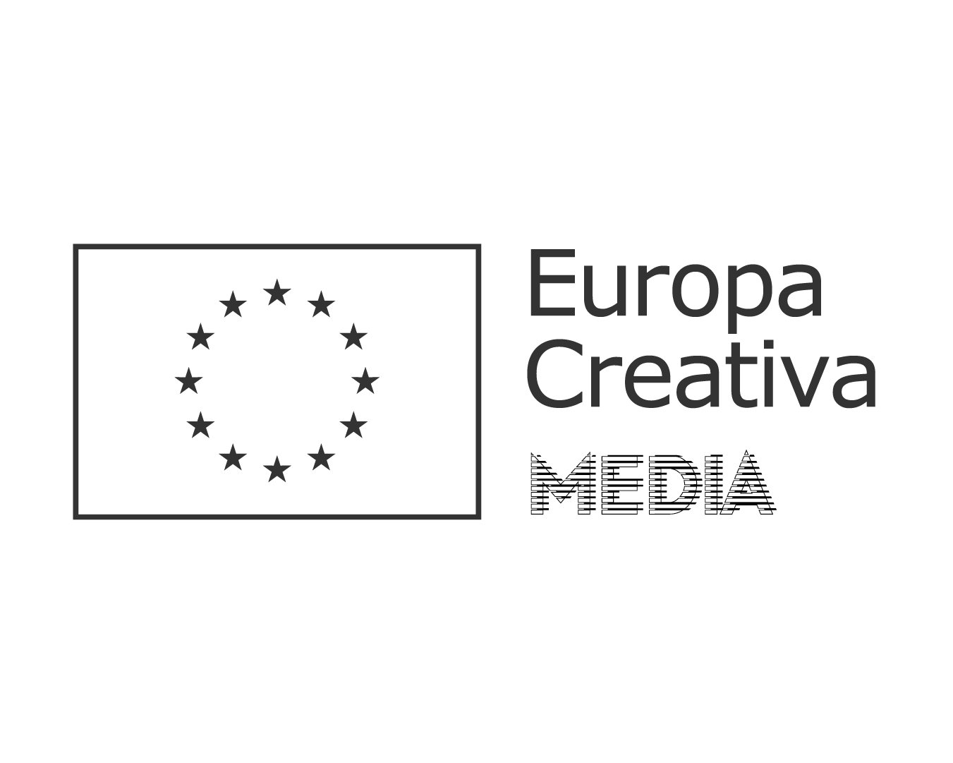 Logo di Europa Creativa MEDIA, il programma dell’Unione Europea per il sostegno e la promozione del cinema e dell’audiovisivo europeo.
